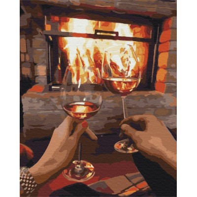 Картина за номерами Вечір для двох BS51816 Brushme Картина за номерами Вечір для двох BS51816 Brushme