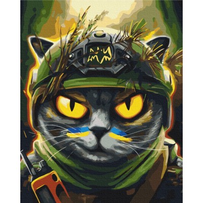 "Котик розвідник" картина за номерами Маріанна Пащук, Brushme "Котик розвідник" картина за номерами Маріанна Пащук, Brushme