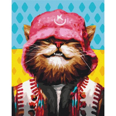 Картина за номерами "Котик Kalush" © Маріанна Пащук, Brushme Картина за номерами "Котик Kalush" © Маріанна Пащук, Brushme