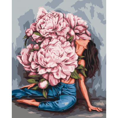 Картина по номерам Водоворот пионов @Дарья Михайлишина, Brushme Картина по номерам Водоворот пионов @Дарья Михайлишина, Brushme