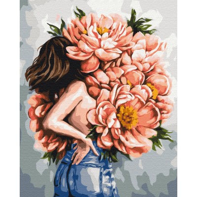 Картина за номерами Піони жіночності @Дар'я Михайлишина Brushme Картина за номерами Піони жіночності @Дар'я Михайлишина Brushme