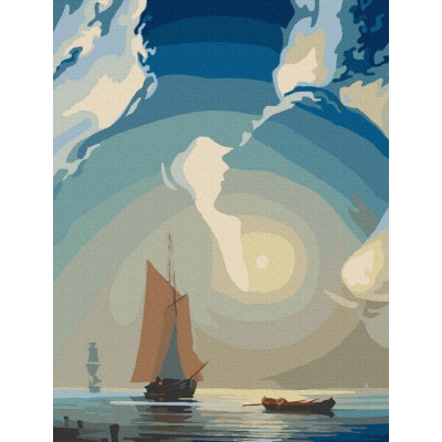 Картина за номерами морський пейзаж "Парус в небі", Brushme Картина за номерами морський пейзаж "Парус в небі", Brushme