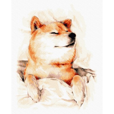 Картина за номерами "Сонний Акіта-Іну", Brushme Картина за номерами "Сонний Акіта-Іну", Brushme