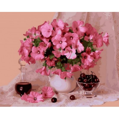 Картина за номерами "Цвітіння та вишні", Brushme Картина за номерами "Цвітіння та вишні", Brushme