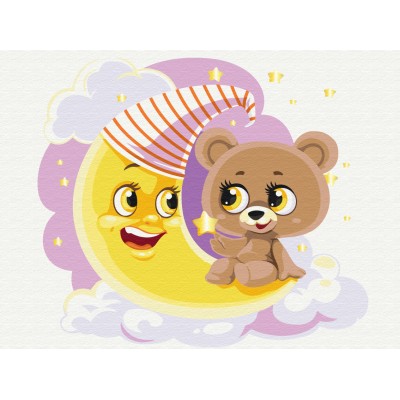 Картина за номерами Сонний ведмедик Brushme Картина за номерами Сонний ведмедик Brushme