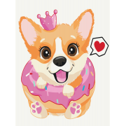 Картина за номерами Принцеса коргі Brushme