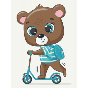 Картина за номерами Ведмедик школярик Brushme