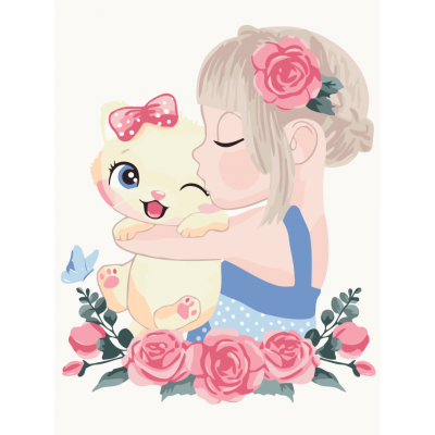 Картина за номерами Кицькина любов Brushme Картина за номерами Кицькина любов Brushme