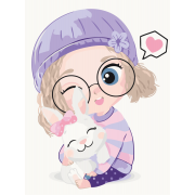 Картина за номерами Дівчинка з кроликом Brushme