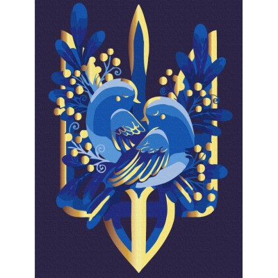 Картина за номерами Крилатий герб RBS1007 Brushme Картина за номерами Крилатий герб RBS1007 Brushme