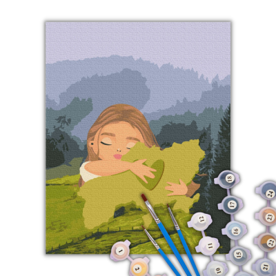 Картина за номерами Моє серденько - Україна ©Лілі Демачкович Brushme Картина за номерами Моє серденько - Україна ©Лілі Демачкович Brushme