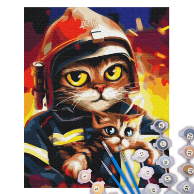 Картина за номерами Котик ДСНС, Brushme Картина за номерами Котик ДСНС, Brushme