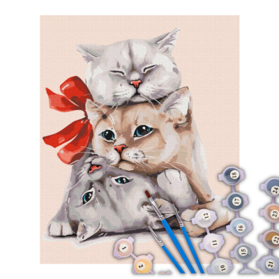 Картина за номерами Пухнасті подарунки @ Ольга Ведутова, Brushme Картина за номерами Пухнасті подарунки @ Ольга Ведутова, Brushme