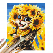Кішка Сонечко ©Маріанна Пащук картина за номерами, Brushme
