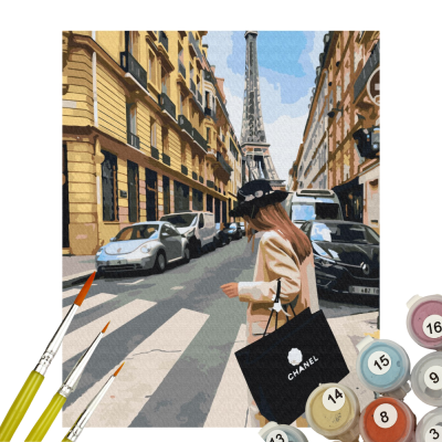 Картина за номерами Тиждень моди у Парижі Tany Moko Brushme Картина за номерами Тиждень моди у Парижі Tany Moko Brushme