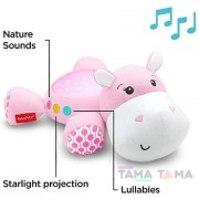 Fisher-Price Гіпопотам рожевий музичний нічник проектор (FGG89)