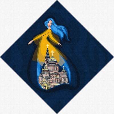 Картина по номерам "Берегиня Харькова" ©mosyakart, ideyka Картина по номерам "Берегиня Харькова" ©mosyakart, ideyka