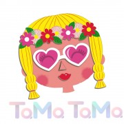 Магнітна книга Janod "Кумедні обличчя - дівчинка"