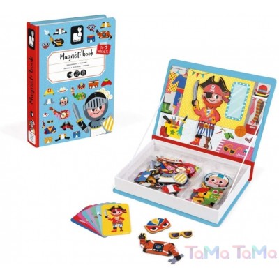 Магнітна книга Janod "Вбрання для хлопчика" - J02719 Магнітна книга Janod "Вбрання для хлопчика" - J02719