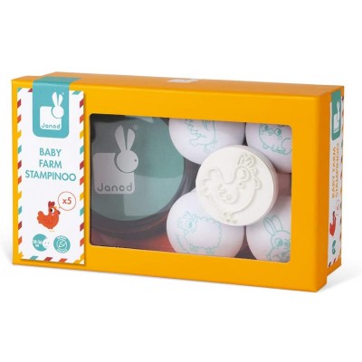 Набір штампів для творчості Тварини Janod - J07795 Набір штампів для творчості Тварини Janod - J07795