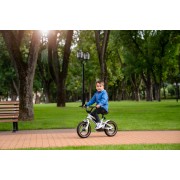 Miqilong Дитячий велосипед BS Сріблястий 12"