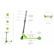 Детский самокат Miqilong Cart зеленый