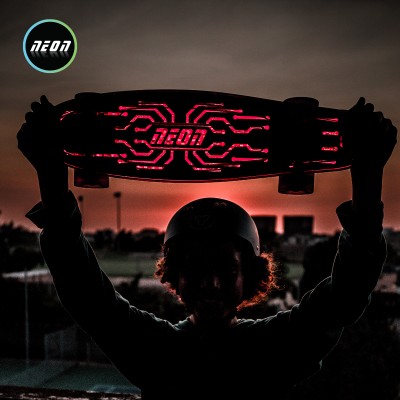 Скейт Neon Hype с красной подсветкой - N100788 Скейт Neon Hype с красной подсветкой - N100788