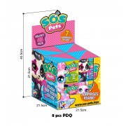 S.O.S. PETS фігурки-сюрпризи в дисплеї 8 штук, "Забавні тваринки"